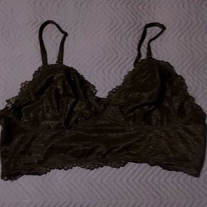 Fancy lacey Free Press bra bralette top under shirt black XL